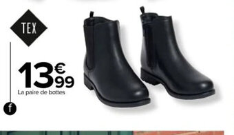 Carrefour Bottes chelsea enfant ou adulte offre