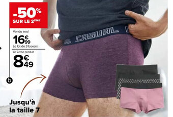 Carrefour Boxers homme offre