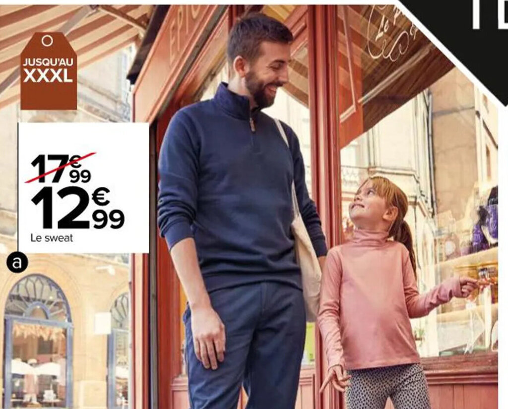 Promo Sweat col zippe homme chez Carrefour