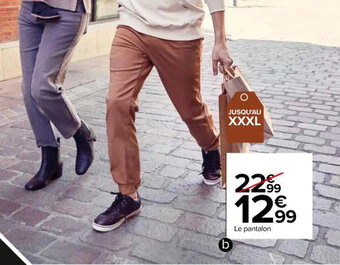 Carrefour Pantalon jogger homme offre