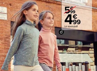 Carrefour Sous pull fille offre