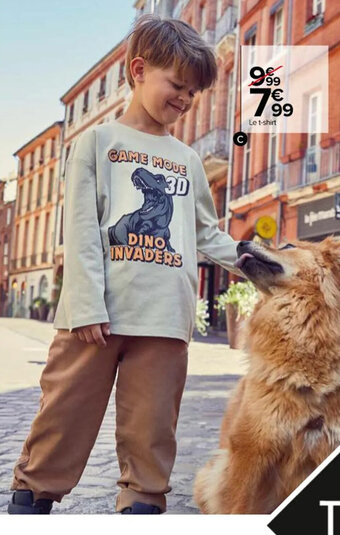 Carrefour T shirt garcon offre