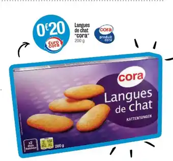 Cora x Carrefour Langues De Chat "Cora" offre