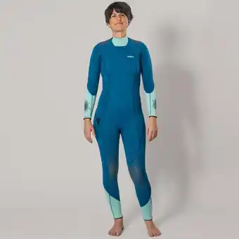 Decathlon Combinaison plongée femme néoprène 3mm - scd 900 bleu offre