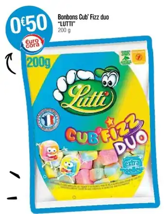 Cora x Carrefour Bonbons Cub'Fizz Duo "Lutti" offre