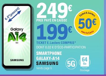 E.Leclerc SMARTPHONE GALAXY A14 SAMSUNG offre