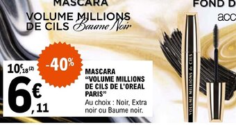 E.Leclerc MASCARA VOLUME DE CILS DE PARIS offre