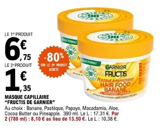 E.Leclerc MASQUE CAPILLAIRE FRUCTIS DE GARNIER offre