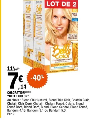 E.Leclerc COLORATION BELLE COLOR offre