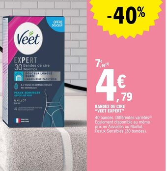 E.Leclerc BANDES DE CIRE VEET EXPERT offre