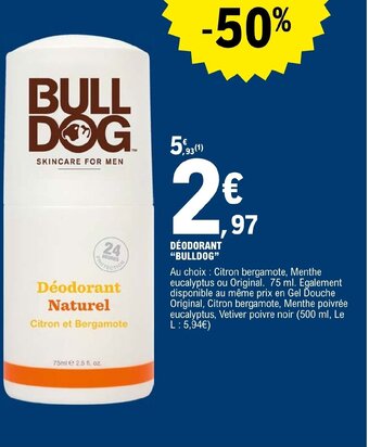 E.Leclerc DÉODORANT BULLDOG offre