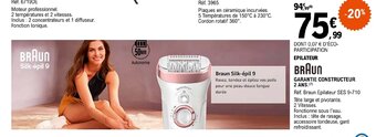 E.Leclerc BRAUN epilateur offre