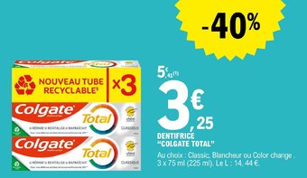 E.Leclerc DENTIFRICE COLGATE TOTAL offre