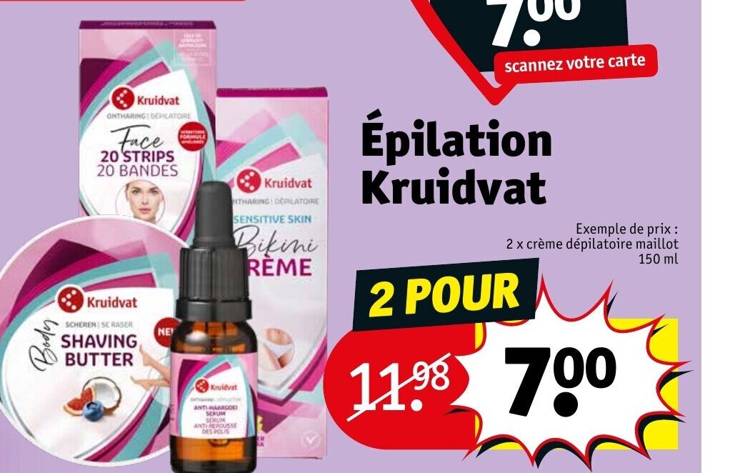 Promo Épilation Kruidvat chez Kruidvat