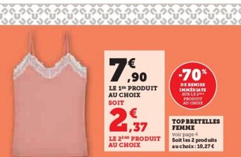 TOP BRETELLES FEMME