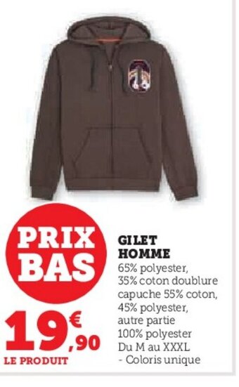 Super U GILET HOMME offre