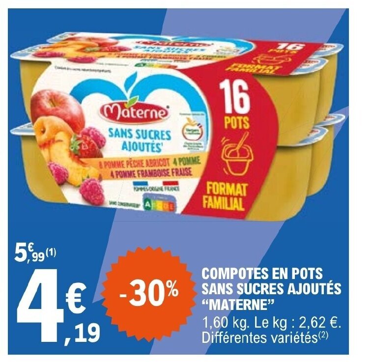 Compote Materne Leclerc at Cleo Bridgeforth blog