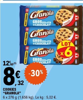 E.Leclerc COOKIES GRANOLA offre