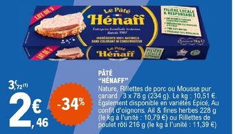 E.Leclerc PÂTÉ HÉNAFF offre