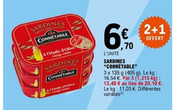 E.Leclerc SARDINES CONNÉTABLE offre