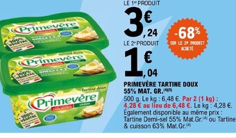 PRIMEVÈRE TARTINE DOUX