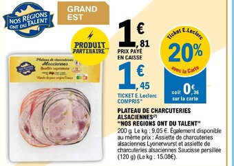 PLATEAU DE CHARCUTERIES ALSACIENNES