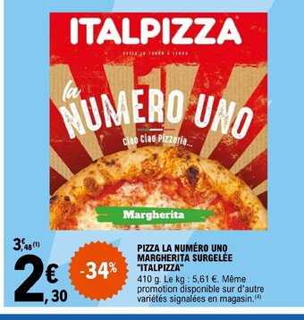 E.Leclerc PIZZA LA NUMÉRO UNO MARGHERITA SURGELÉE offre