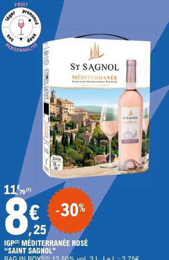 E.Leclerc IGP MÉDITERRANÉE ROSÉ SAINT SAGNOL offre
