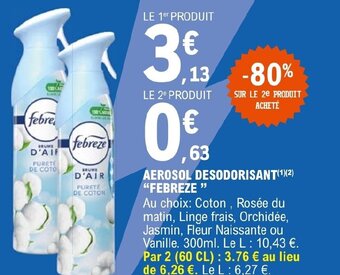 E.Leclerc AEROSOL DESODORISANT FEBREZE offre