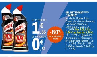 E.Leclerc GEL NETTOYANT HARPIC offre