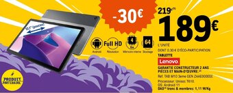 E.Leclerc TABLETTE Lenovo offre