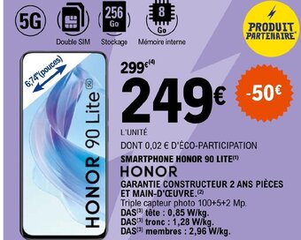 E.Leclerc SMARTPHONE HONOR 90 LITE HONOR offre