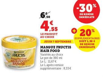 MASQUE FRUCTIS HAIR FOOD