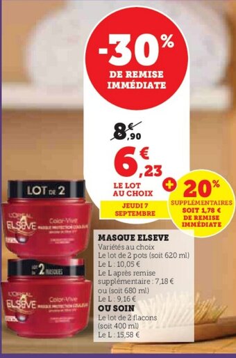 Hyper U MASQUE ELSEVE offre