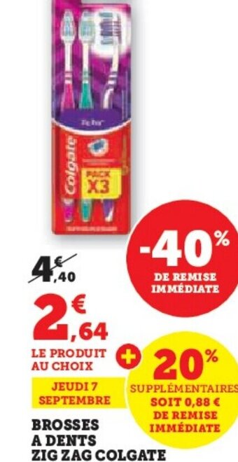 BROSSES A DENTS ZIG ZAG COLGATE