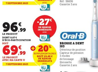 Hyper U BROSSE A DENT 103 offre