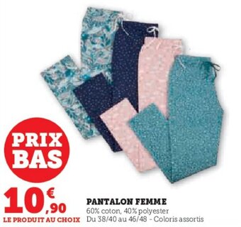 Hyper U PANTALON FEMME offre