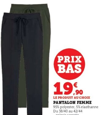 Hyper U PANTALON FEMME offre