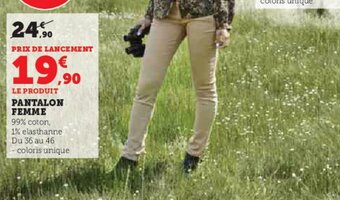 Hyper U PANTALON FEMME offre