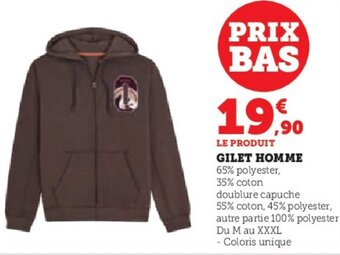 Hyper U GILET HOMME offre