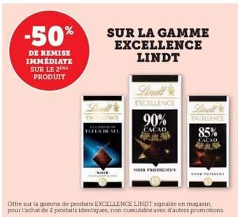 Hyper U SUR LA GAMME EXCELLENCE LINDT offre