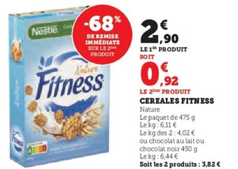 Hyper U CEREALES FITNESS offre