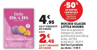 Hyper U MOCHIS GLACES LITTLE MOONS offre