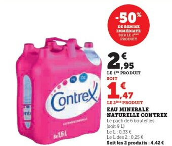 Hyper U EAU MINERALE NATURELLE CONTREX offre