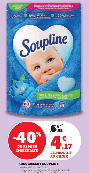 Hyper U ADOUCISSANT SOUPLINE offre