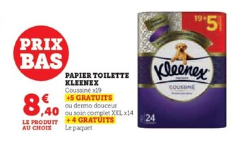 Hyper U PAPIER TOILETTE KLEENEX offre