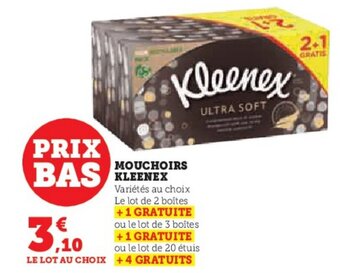 Hyper U MOUCHOIRS KLEENEX offre