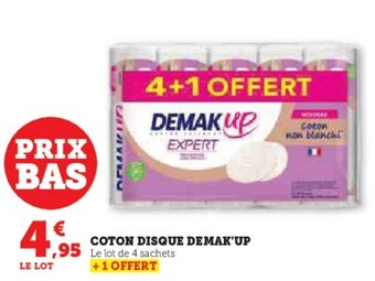 Hyper U COTON DISQUE DEMAK'UP offre