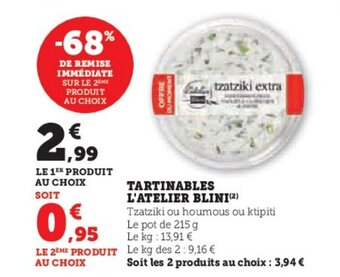 TARTINABLES L'ATELIER BLINI