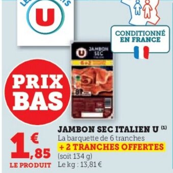 Hyper U JAMBON SEC ITALIEN U offre